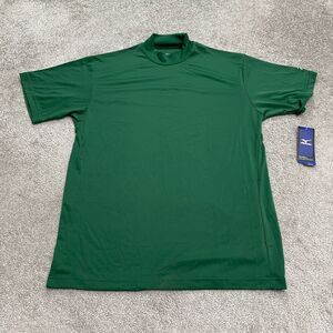 Mizuno DryLite Baseball Lightweight Performance Shirt Mens Small Green Mock NWT